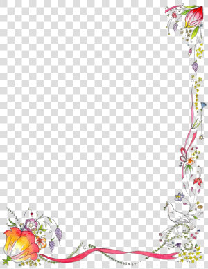 Flower Borders And Frames Clipart   Border Design For Project  HD Png Download