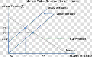 Marriage Market  Supply And Demand Of Wives In India   Marriage Market Supply And Demand Graph  HD Png Download