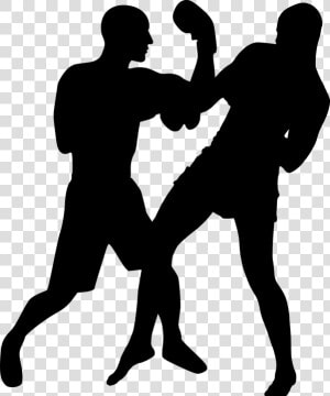 Silhouette  Boxing  Fighting  Games  Players  Sport   Kick Boxing Png  Transparent Png