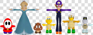 Short Clipart Height Comparison   Rosalina Waluigi Height  HD Png Download