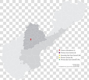 176 Vison Centres   Black And White Karnataka Map  HD Png Download