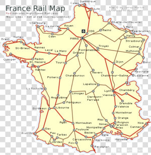 France Rail Route Map  HD Png Download