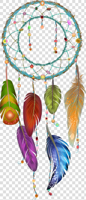 Clip Art Drawing Rainbows Dreamcatcher   Colorful Easy Dream Catcher Drawing  HD Png Download