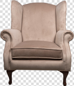 Elizabeth Wingback Sandcastle Velvet   Club Chair  HD Png Download