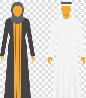 And Of Arabs Men Saudi Arabia Women Clipart   Saudi Arabia Men And Women Dress  HD Png Download