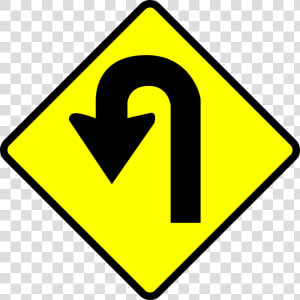 Caution U turn   Clipart U Turn Sign  HD Png Download