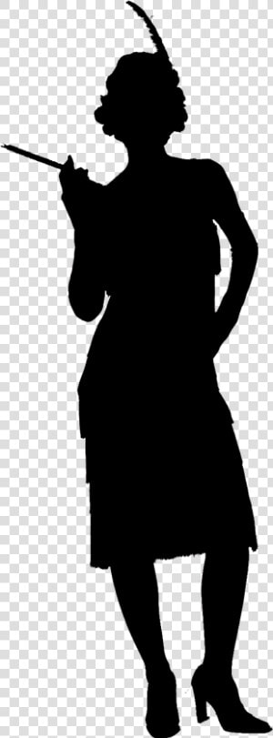 Flapper Silhouette Clip Art  HD Png Download