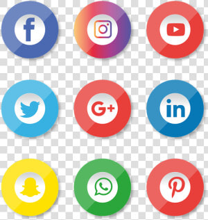 Transparent Social Media Icons Vector Png   Png Logo Media Sosial  Png Download