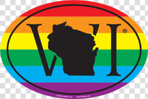 Wi Wisconsin Lgbt Removable X Euro Stickers By Gcemb    Wisconsin Lgbt  HD Png Download