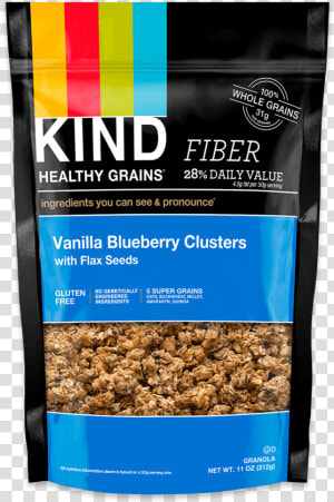 Kind Blueberry Vanilla Clusters3 Main   Kind Granola Vanilla Blueberry  HD Png Download