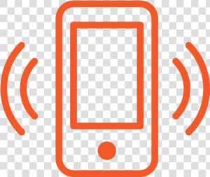 Mobile Phone Icon   Orange Cell Phone Icon  HD Png Download