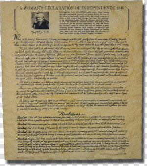 Woman  39 s Declaration Of Independence  HD Png Download