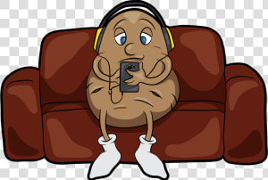 Lazy Clipart Couch Tv   Couch Potato Png  Transparent Png