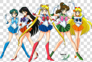 Download Sailor Moon Transparent Png   Sailor Moon All Girls  Png Download