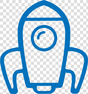 A Blue Bold Rocketship Icon  HD Png Download