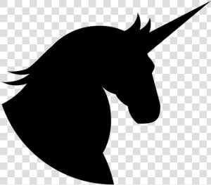 Unicorn Silhouette Computer Icons Clip Art   Simple Unicorn Head Silhouette  HD Png Download