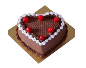 Heart Shape Chocolate Cream Cake   Heart Shape Chocolate Cake  HD Png Download