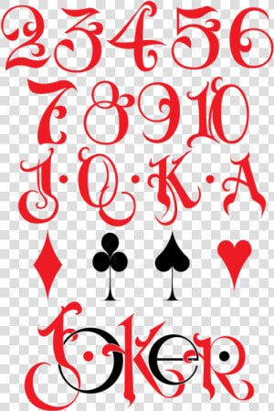 Princess Bride Playing Card Deck Suit   Lettering Poker Card Font  HD Png Download