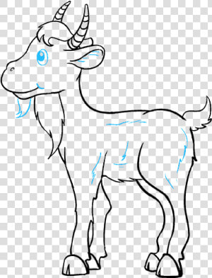 How To Draw Goat   Outline Images Of Goat Cartoon  HD Png Download