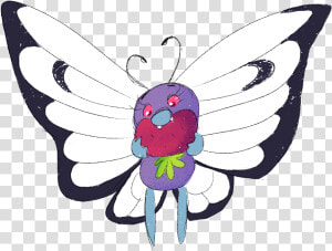  012 Butterfree Went With A Different Art Style On   Cartoon  HD Png Download