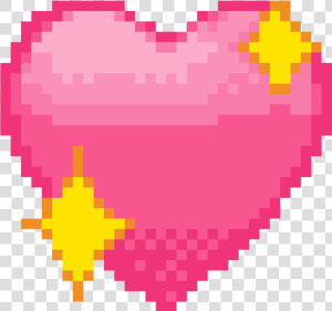  heart  emoji  pixelart  pixel   Pixel Heart Transparent  HD Png Download