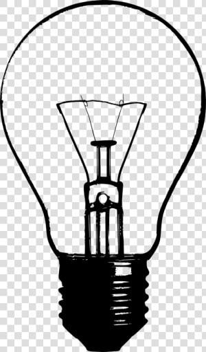 Bombilla   Lightbulb Clipart Black And White  HD Png Download