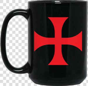 Knights Templar Cross Black Mug 15oz   Love You To The Moon And Back Pikachu  HD Png Download