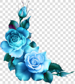 Mq Blue Roses Flowers Flower Rose Border Borders   Transparent Blue Rose Border  HD Png Download