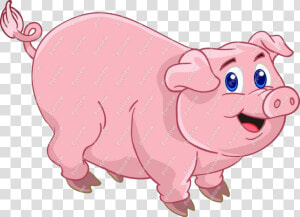 Pig Cartoon Clipart Cute Free Clip Art Transparent   Animated Picture Of Pig  HD Png Download