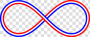 Area text symbol   Infinity Symbol Red And Blue  HD Png Download