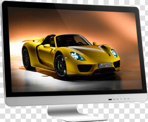 Hot Sell Lcd Screen Graphic Drawing Tablet Monitor   Gold Porsche 918 Spyder  HD Png Download