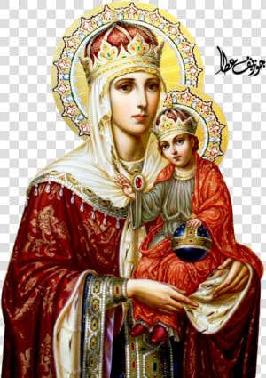 Mary  Theotokos Icons Of Jesus Virgin Printing Clipart   Mother Mary In Russia  HD Png Download