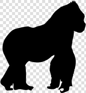 Gorilla Silhouette Clip Art   Transparent Gorilla Silhouette  HD Png Download