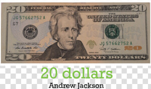 Twenty Dollar Bill   20 Dollar Bill  HD Png Download