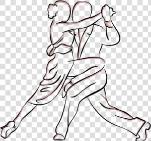 Pareja Bailando Tango   Pareja Bailando Tango Dibujo  HD Png Download