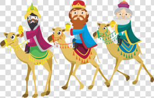 Bactrian Camel Euclidean Vector Computer File   Three Wise Men Transparent  HD Png Download