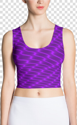 Neon Wavy Lines Purple Crop Top   Crop Top  HD Png Download