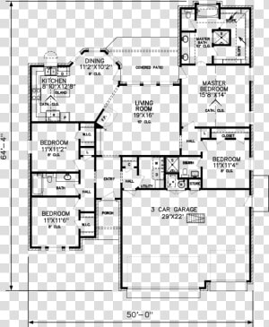 5916   3 Bedroom 2 Bath Floor  HD Png Download