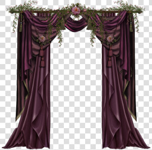 Transparent Red Curtain Png   Gothic Curtain Png  Png Download