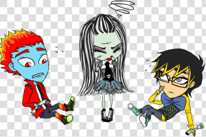 Chibi Amor Triángulo  Triángulo De   Monster High Frankie Stein Chibi  HD Png Download