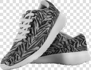 Grey Tiger Striped Low top Sneakers  Running Shoes   Shoe  HD Png Download