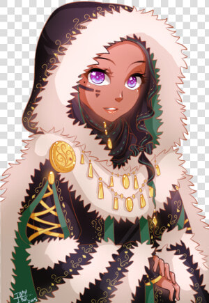 Coat Clipart Fur Coat   Anime Girl In Fur Coat  HD Png Download