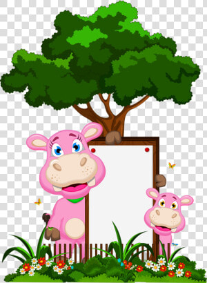 Transparent Pensando Png   Transparent Background Tree Cartoon  Png Download