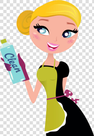 Maid Clipart Cleaning Lady   Cartoon Cleaning Lady Png  Transparent Png