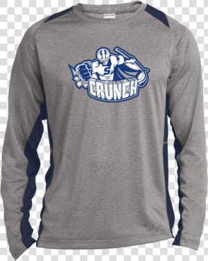 Syracuse Crunch Adult Long Sleeve Heather Colorblock   Justified T Shirt  HD Png Download