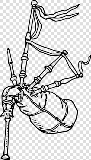 Line Art art area   Bagpipes Clip Art Black And White  HD Png Download