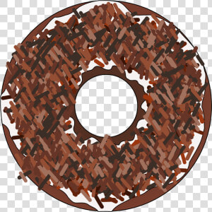 Too Many Brown Sprinkles Donut Clip Arts   Brown Donut Png  Transparent Png