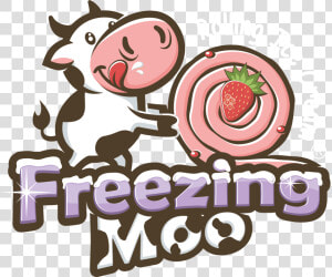 Cartoon text clip   Freezing Moo Ice Cream  HD Png Download