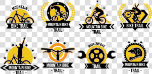 Bike Trail Labels Vector   Dh Mountain Bike Free Vector  HD Png Download