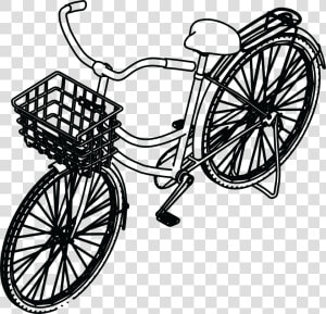 Free Clipart Of A Bicycle With A Basket   Isometric Bike Drawing  HD Png Download